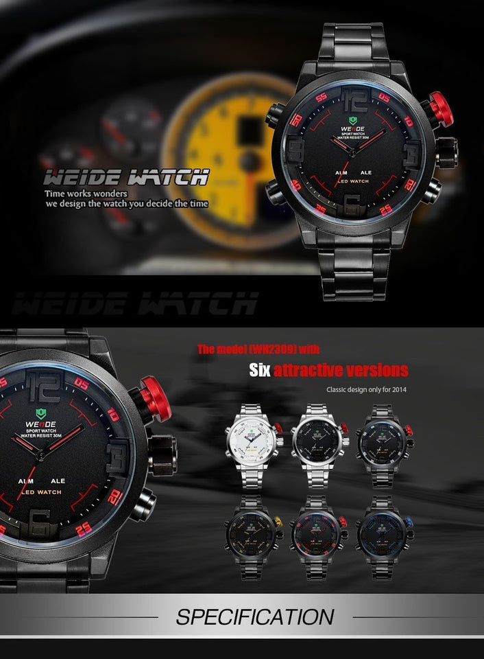 Relogio WEIDE TOP LUXO