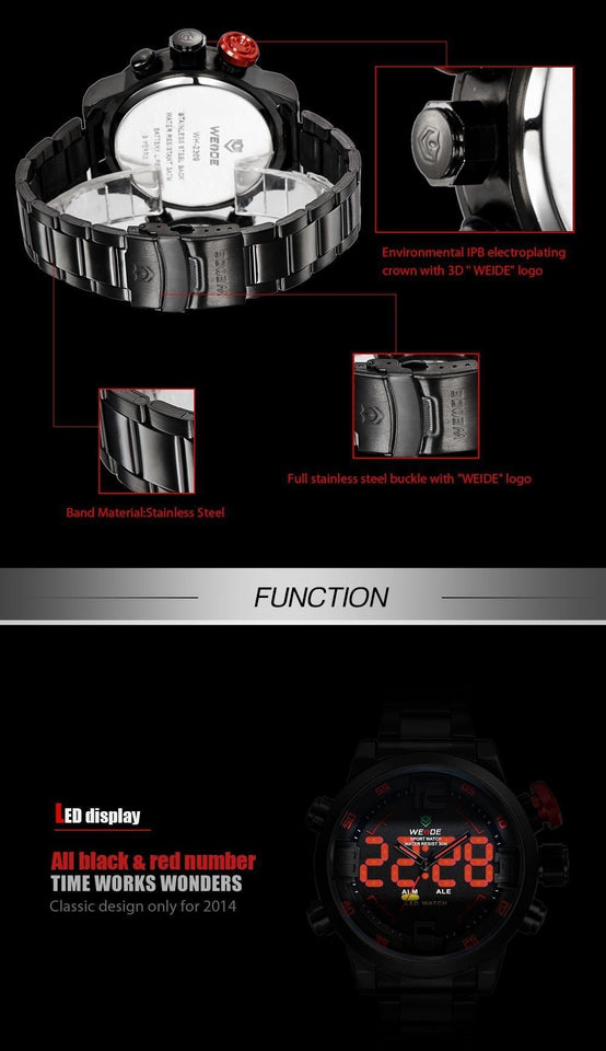 Relogio WEIDE TOP LUXO