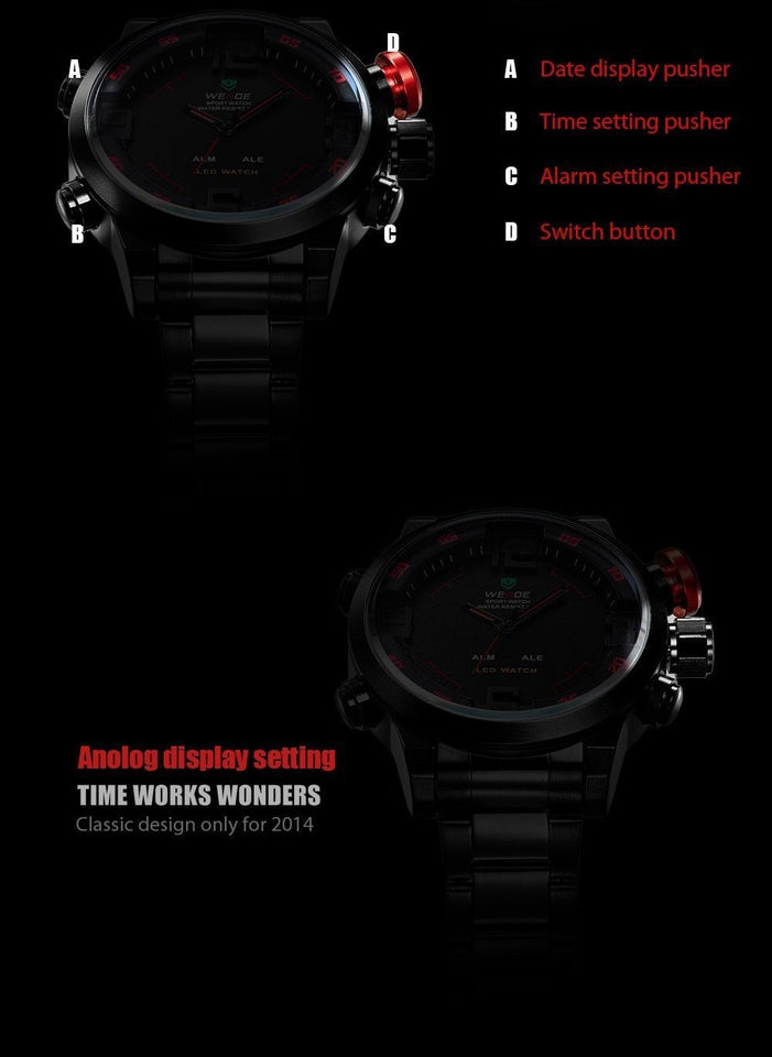 Relogio WEIDE TOP LUXO